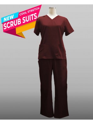04. Cool Stretch Scrub Set (Maroon)