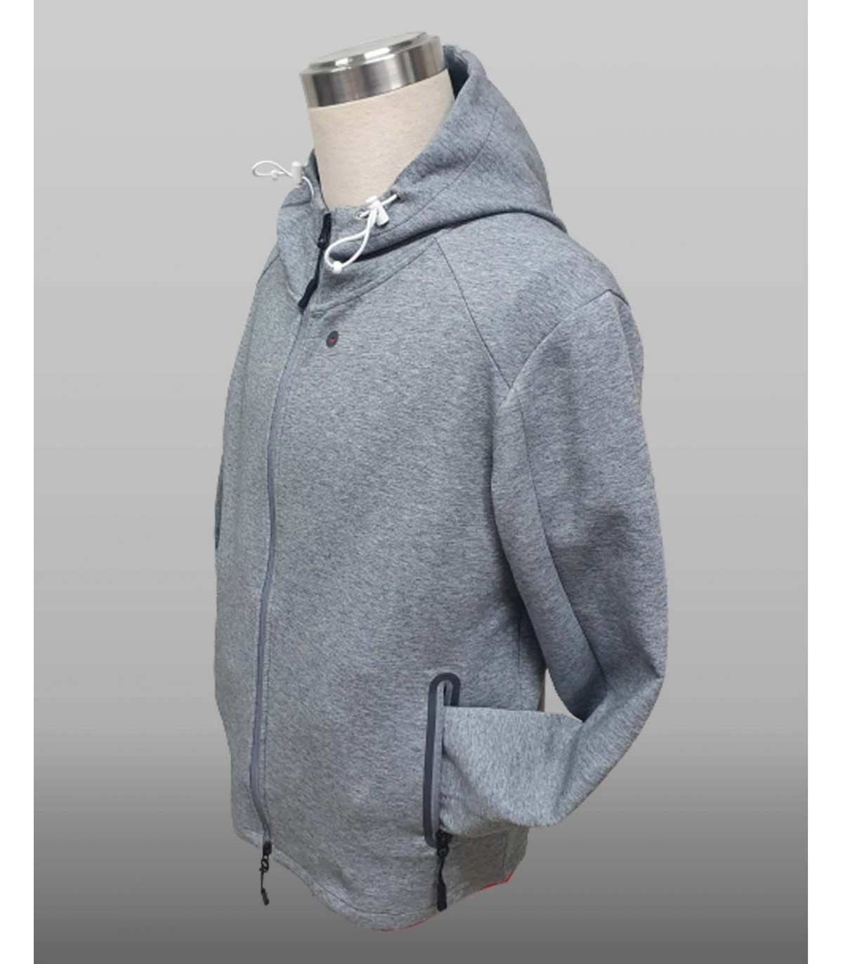 16. Gray Zipper Hoodie